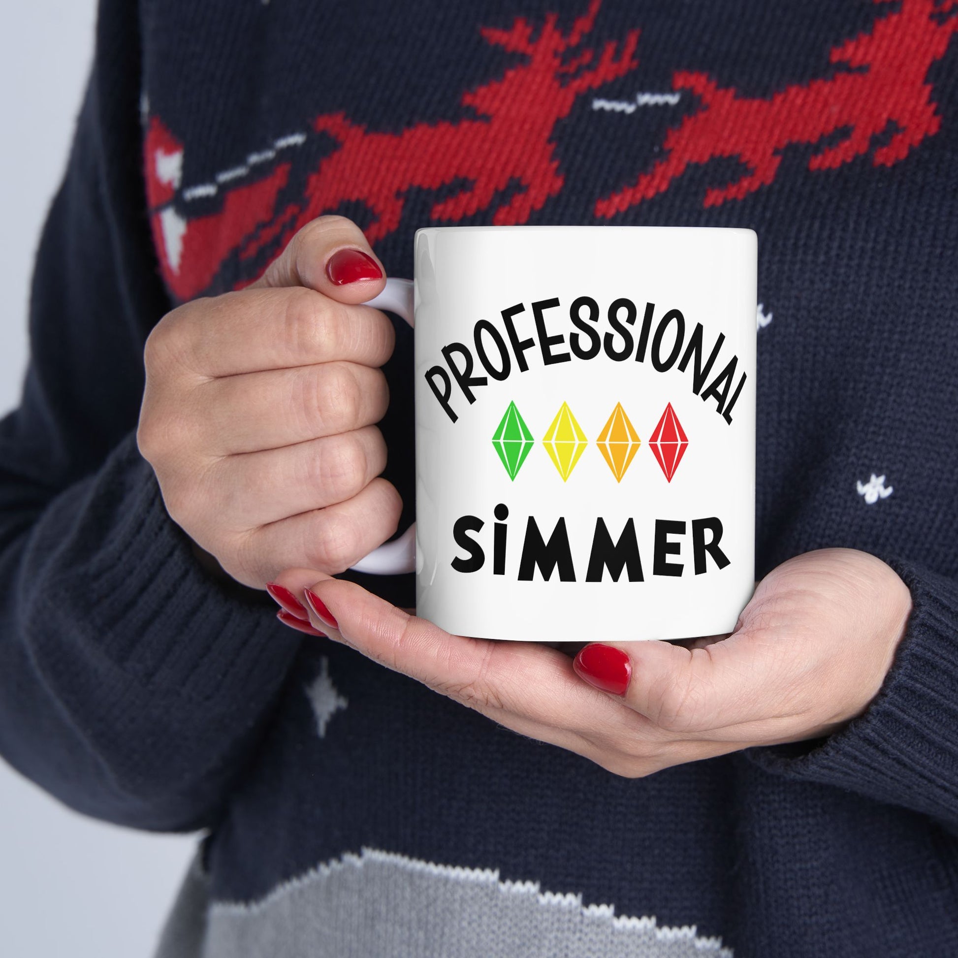 Professional Simmer White Ceramic Mug 11oz