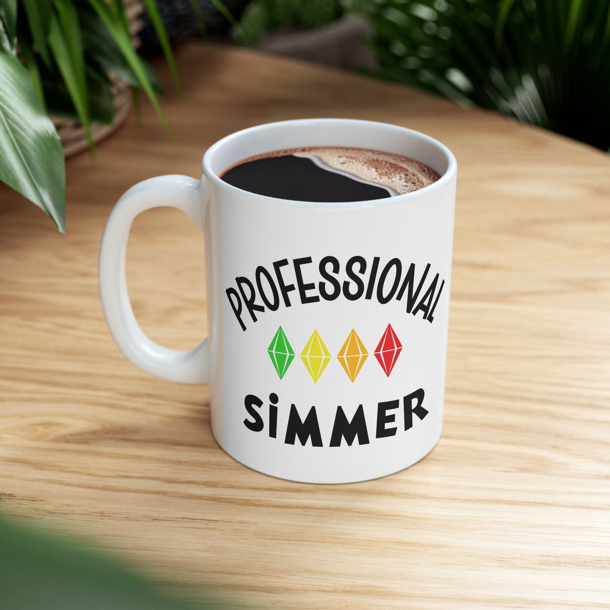 Professional Simmer White Ceramic Mug 11oz