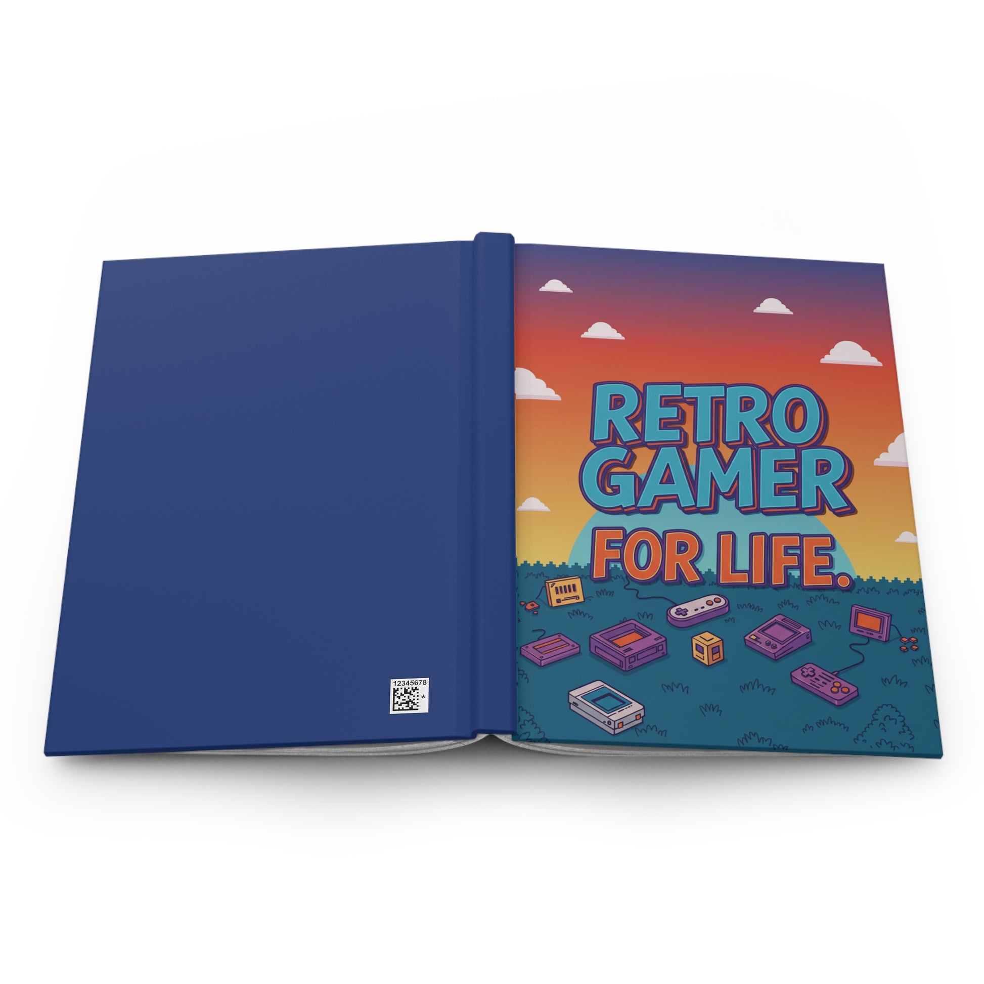 Retro Gamer Hardcover Matte Journal, Classic Gaming Vibes
