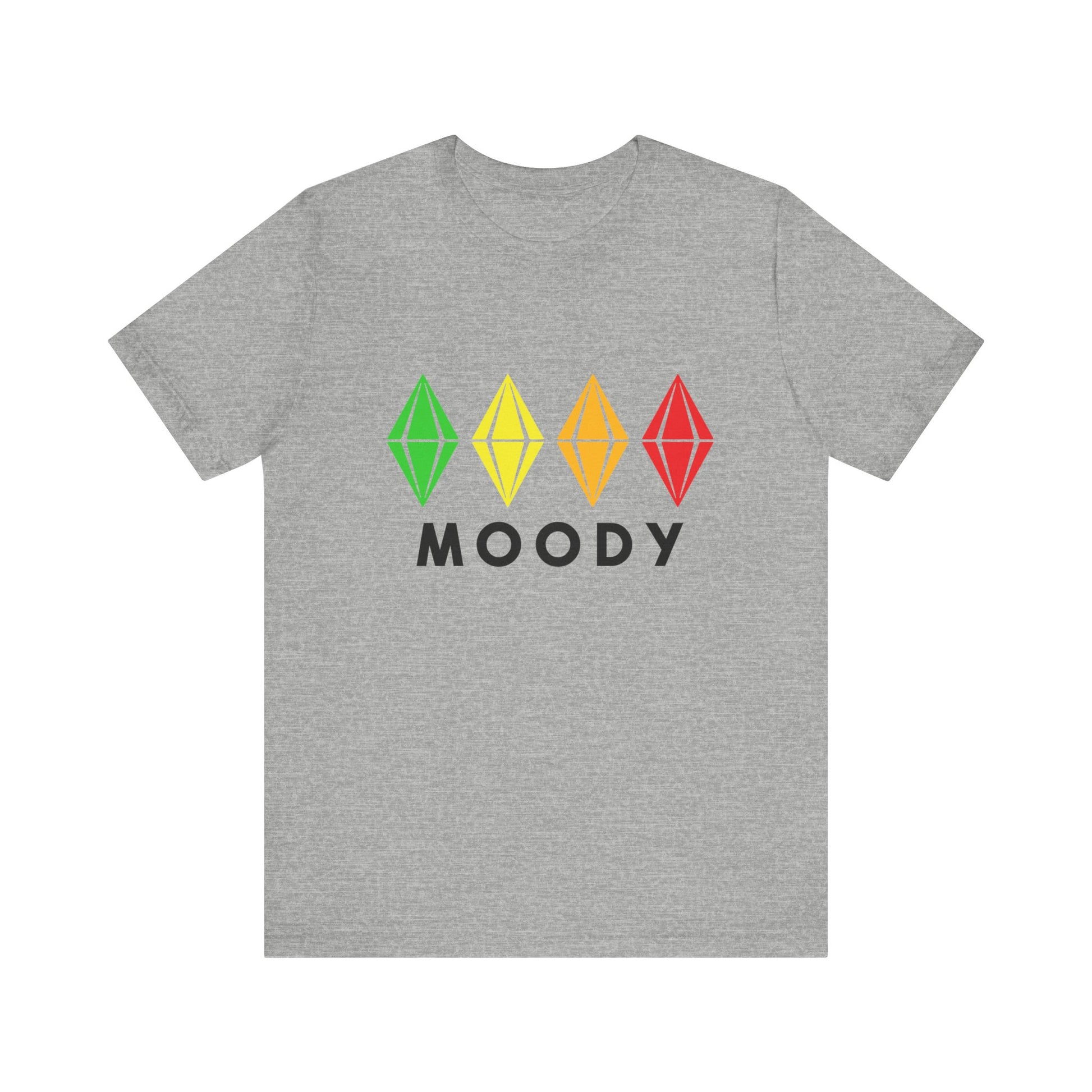 The Sims 4 Moody Plumbob T-Shirt - Green Yellow Orange Red Gaming T-Shirt