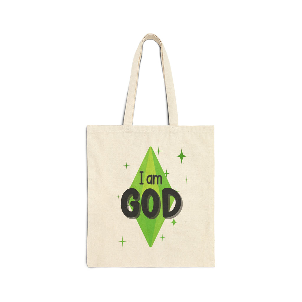 I Am God, The Sims Canvas Tote Bag, For Ultimate Simmer Power