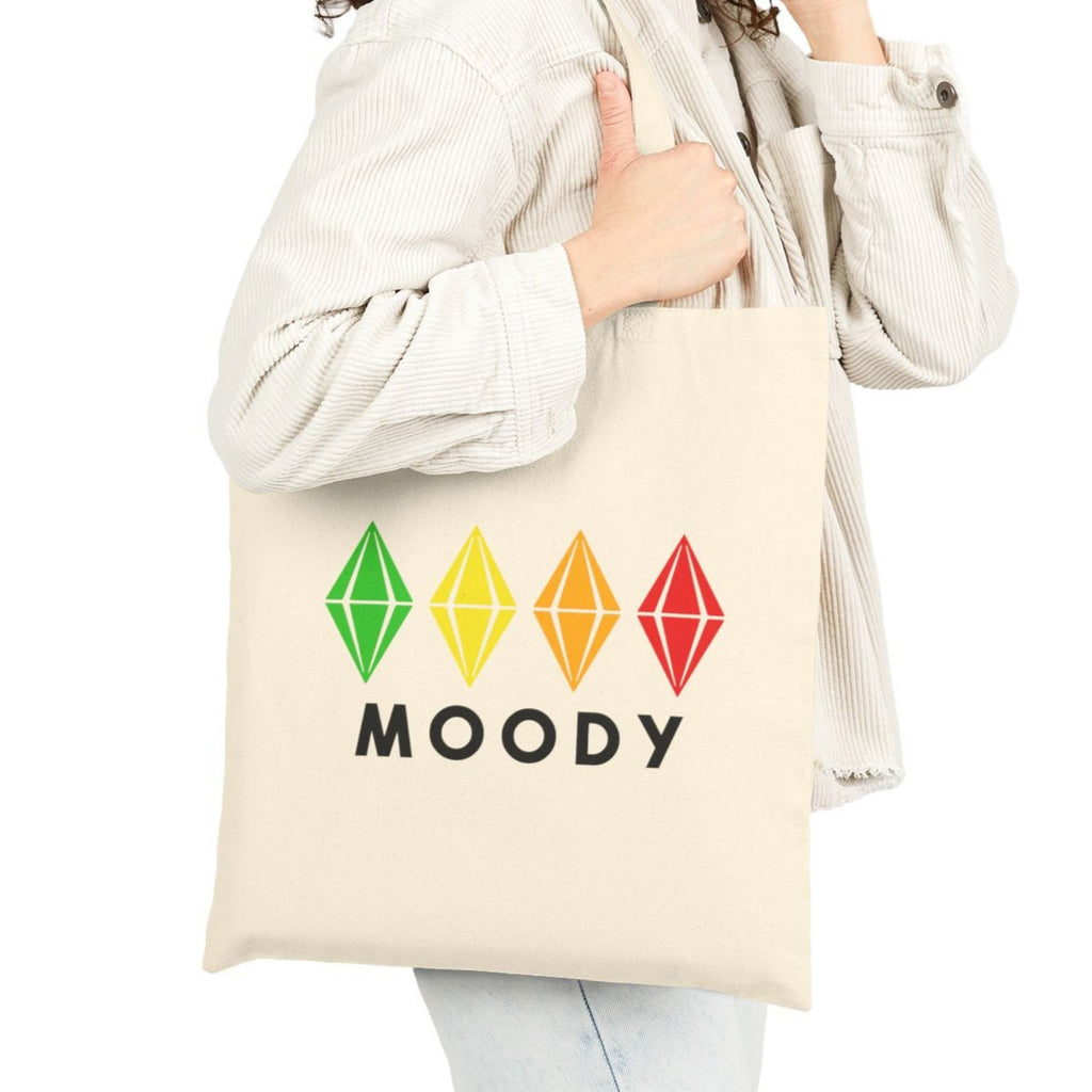 Moody Plumbobs Tote Bag, Sims Mood Canvas Bag, Simmer Gift
