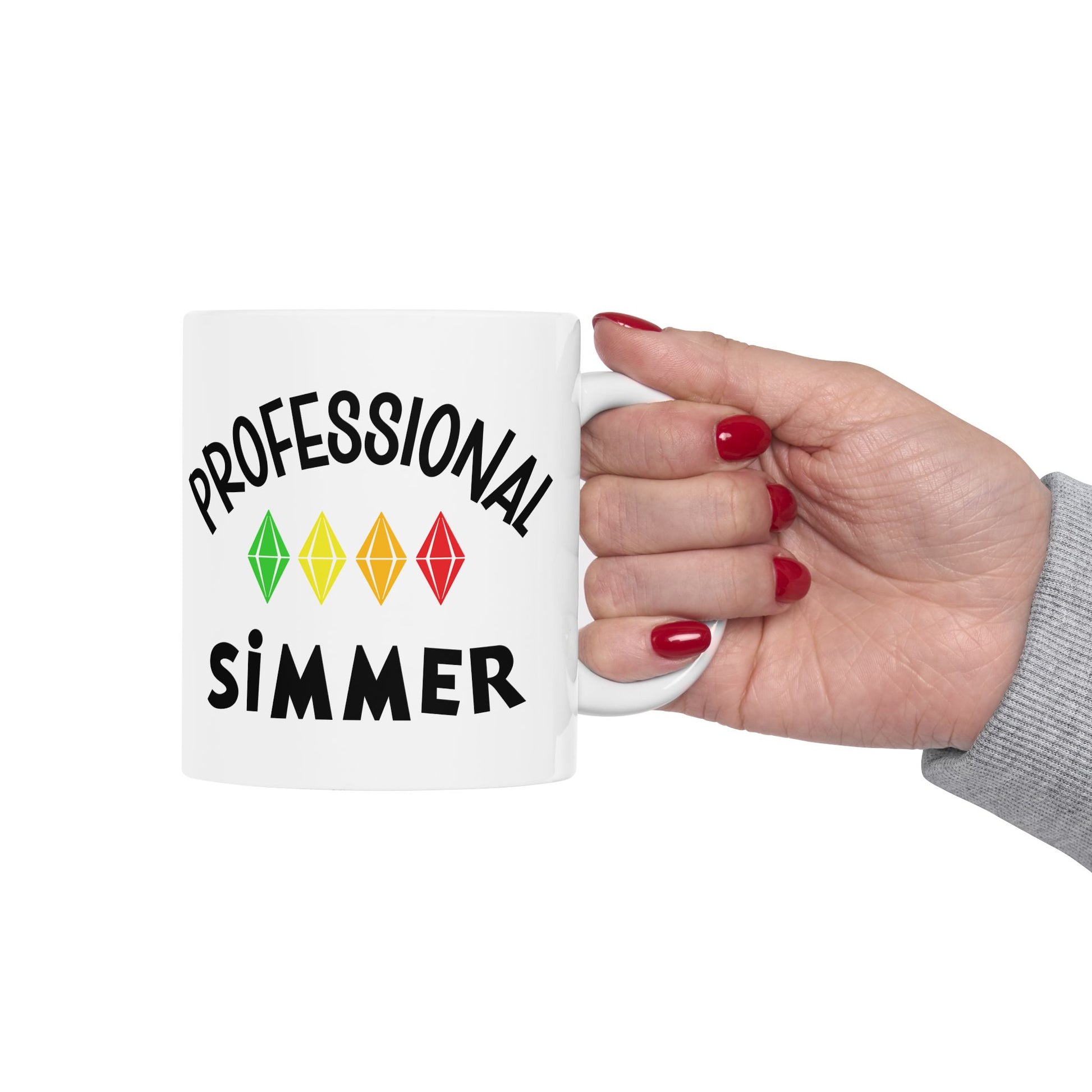Professional Simmer White Ceramic Mug 11oz