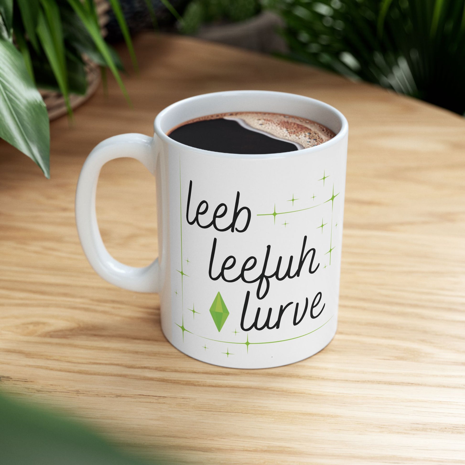 Simlish Leeb Leefuh Lurve 11oz Mug