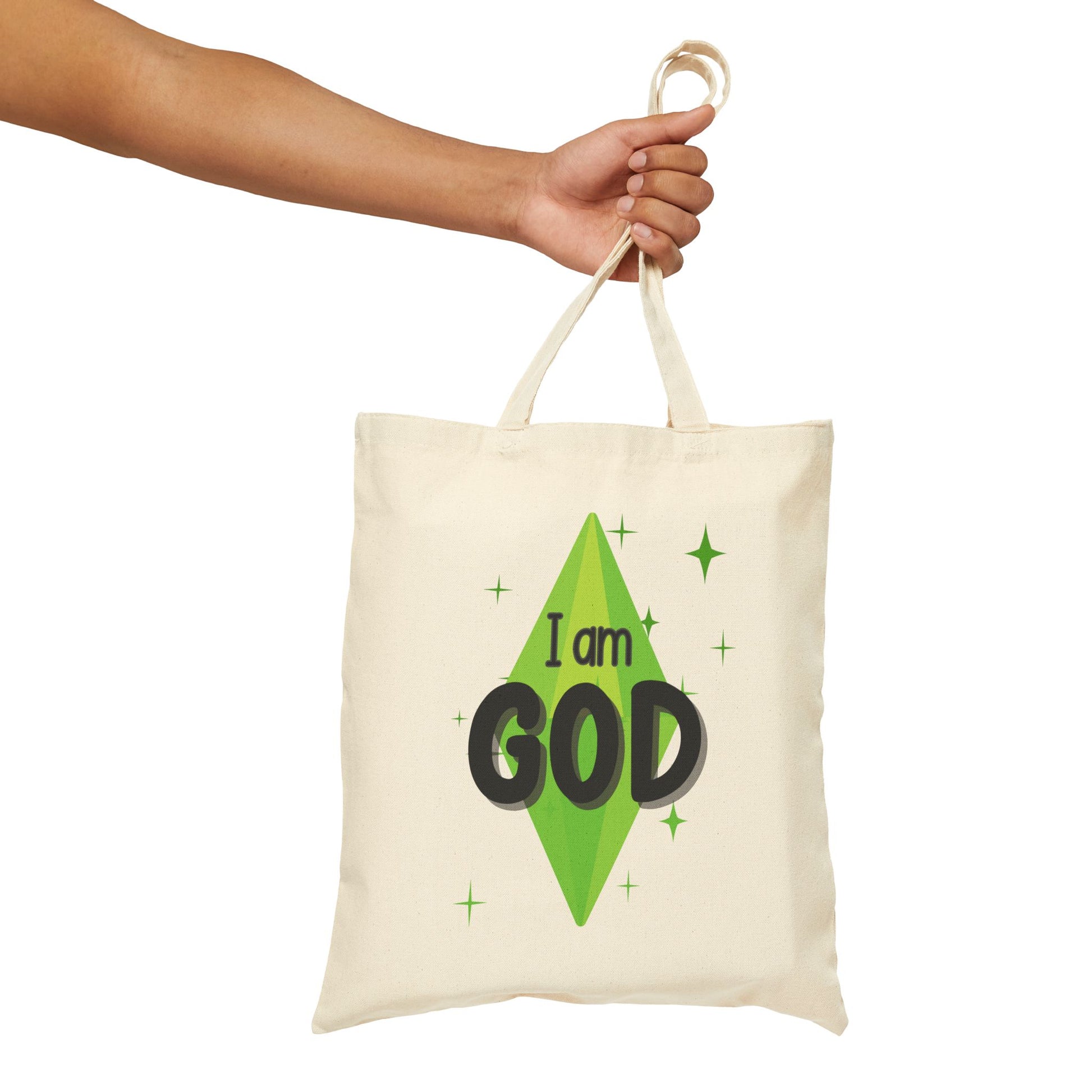 I Am God, The Sims Canvas Tote Bag, For Ultimate Simmer Power