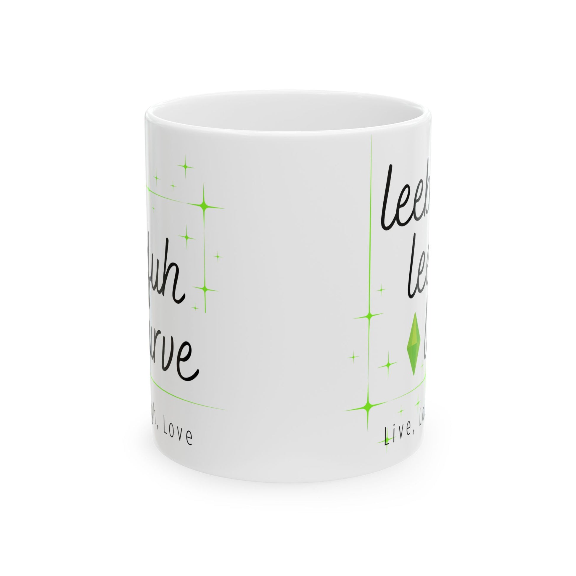 Simlish Leeb Leefuh Lurve 11oz White Ceramic Mug