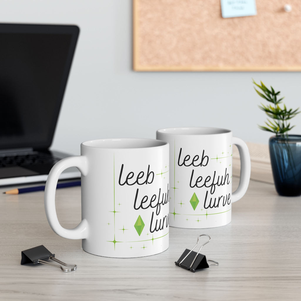 Simlish Leeb Leefuh Lurve 11oz Mug