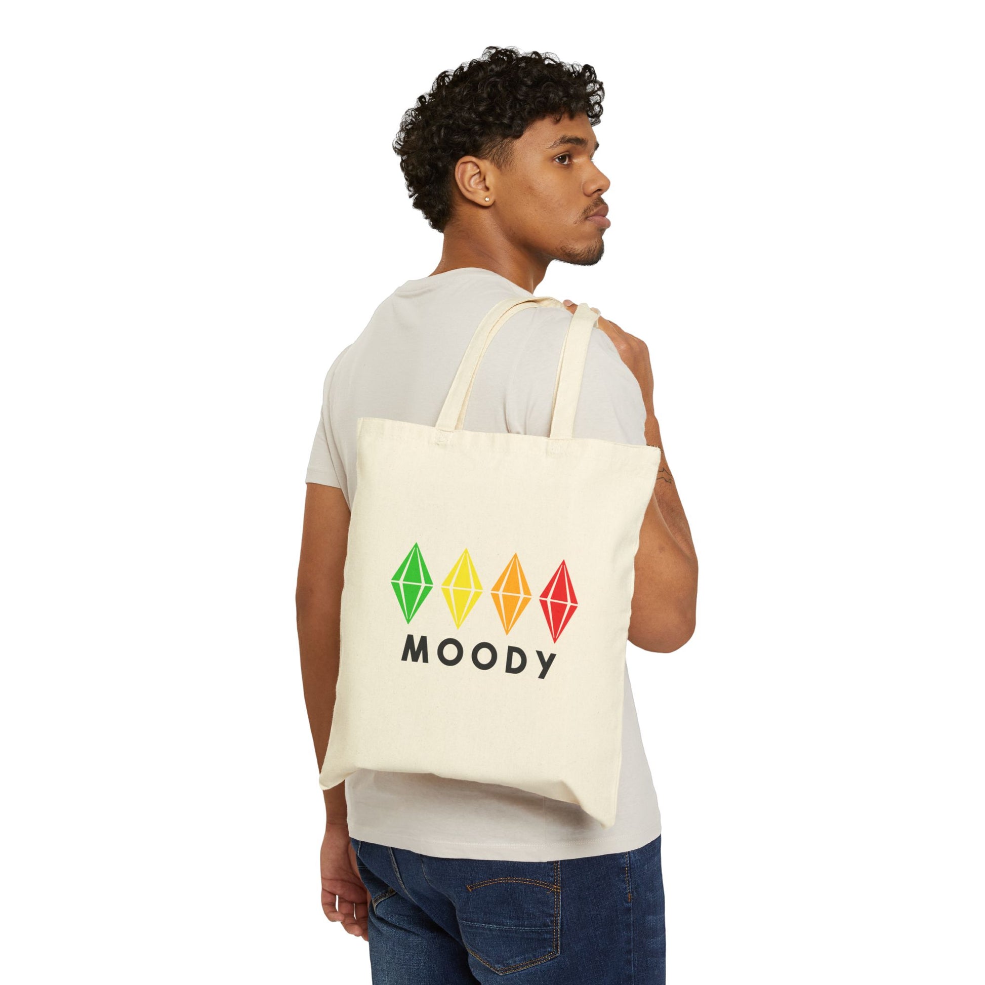 Moody Plumbobs Tote Bag, Sims Mood Canvas Bag, Simmer Gift