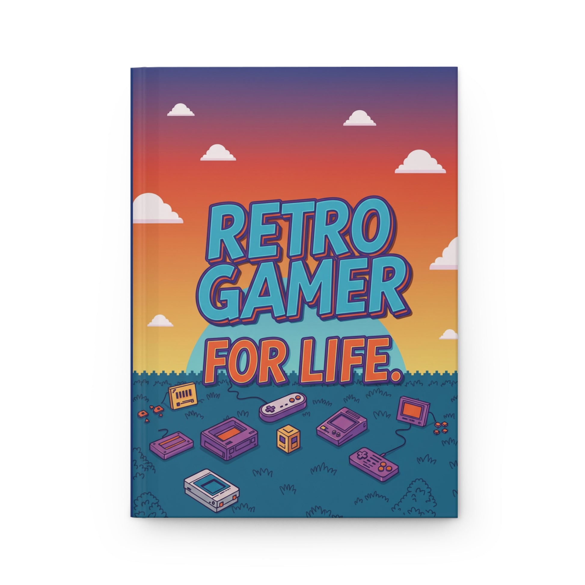 Retro Gamer Hardcover Matte Journal, Classic Gaming Vibes