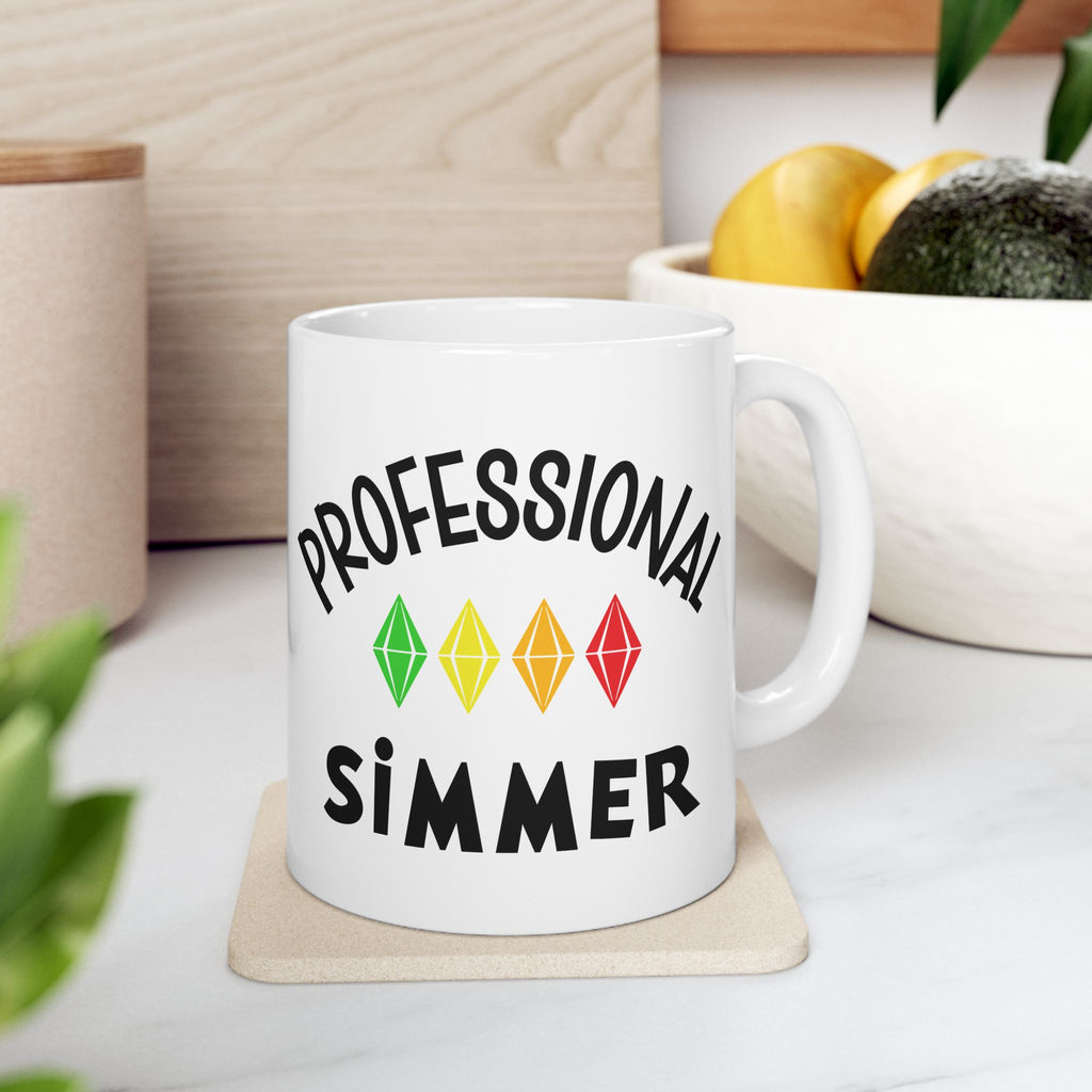 Professional Simmer White Ceramic Mug 11oz