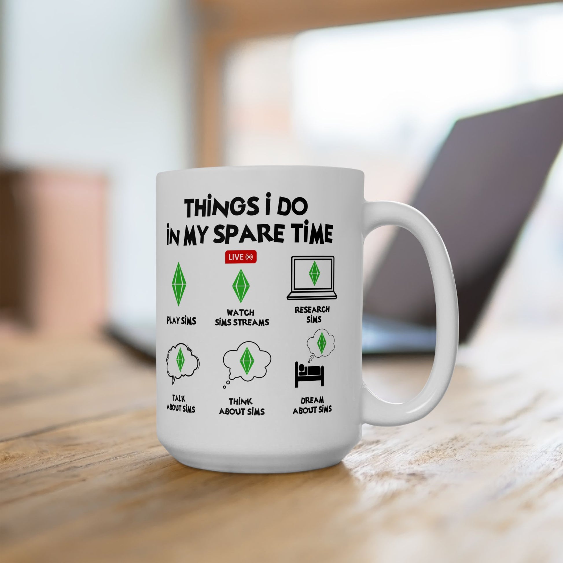 11oz 15oz Things I Do In My Spare Time, Gamer White Ceramic Mug 11oz