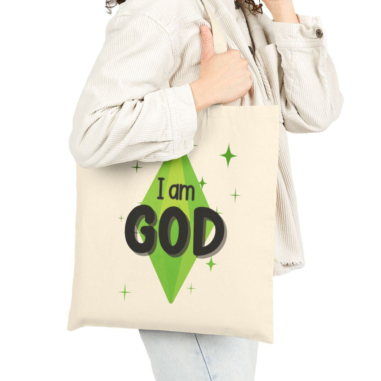 I Am God, The Sims Canvas Tote Bag, For Ultimate Simmer Power