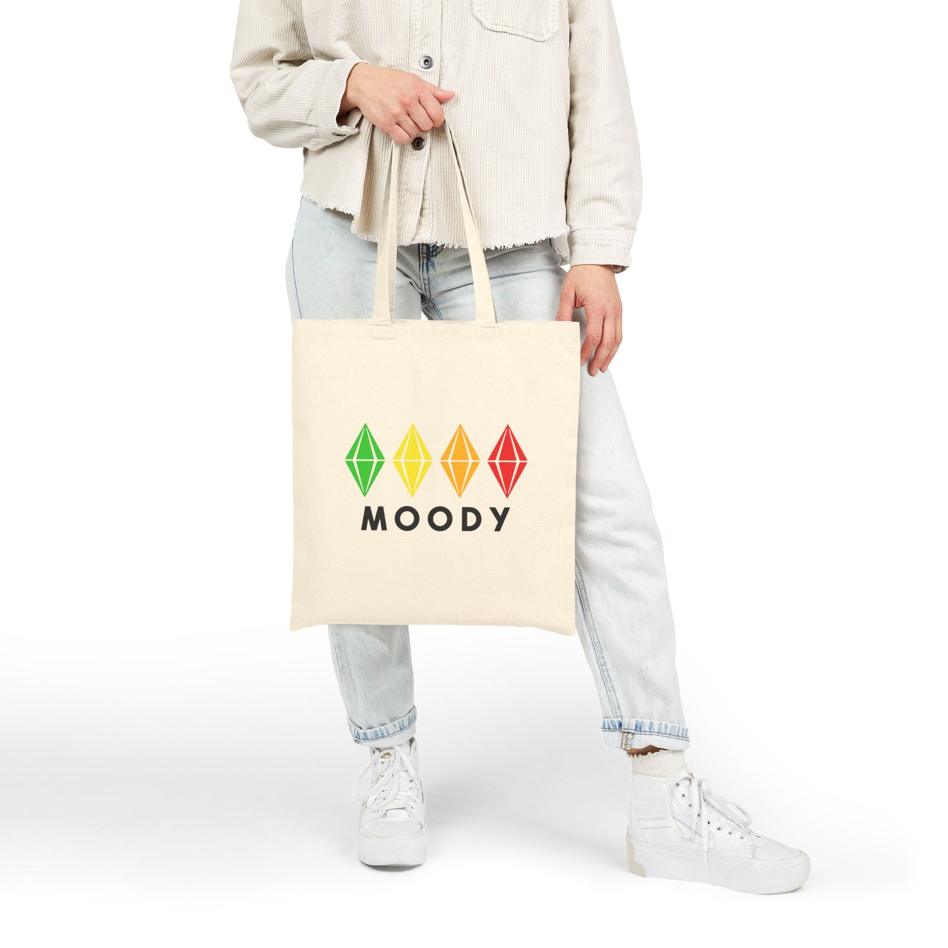 Moody Plumbobs Tote Bag, Sims Mood Canvas Bag, Simmer Gift