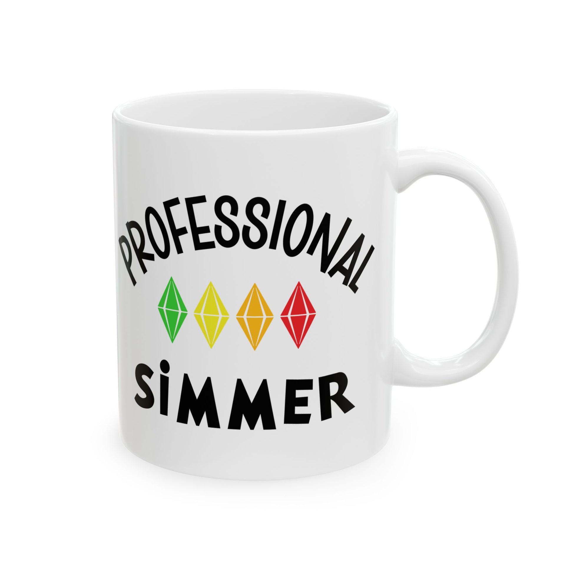 Professional Simmer White Ceramic Mug 11oz