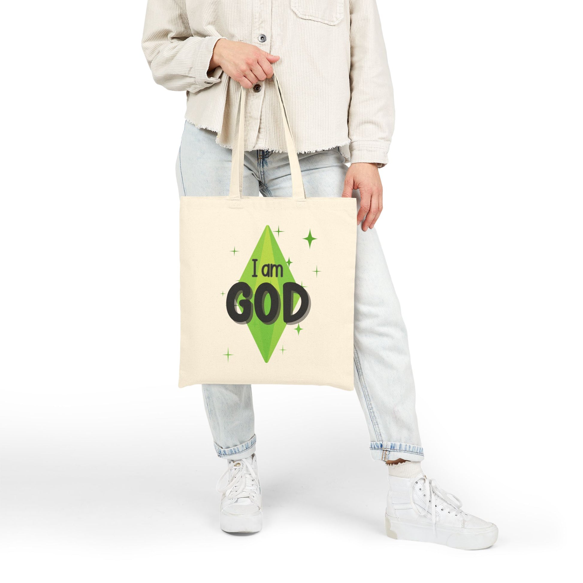 I Am God, The Sims Canvas Tote Bag, For Ultimate Simmer Power