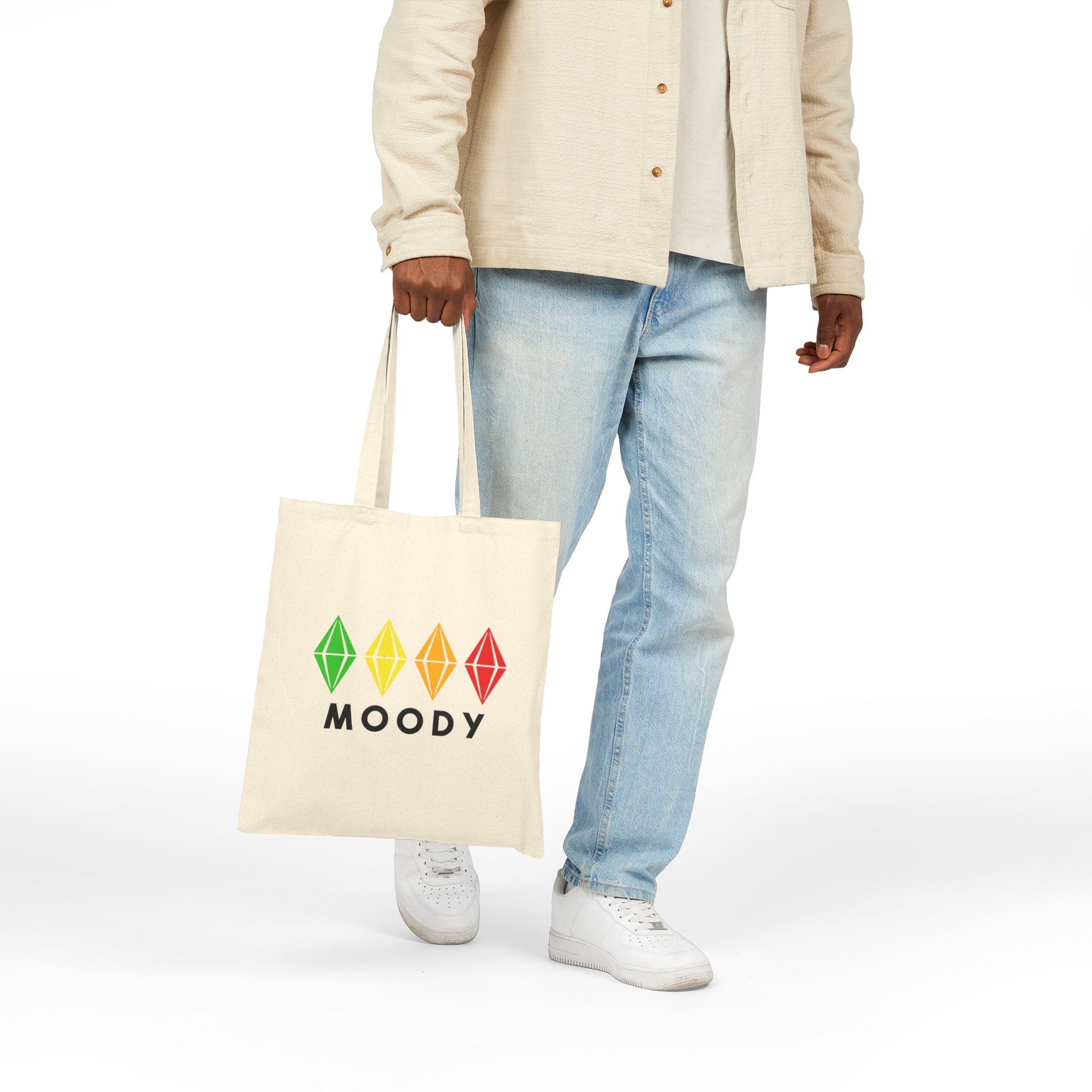 Moody Plumbobs Tote Bag, Sims Mood Canvas Bag, Simmer Gift