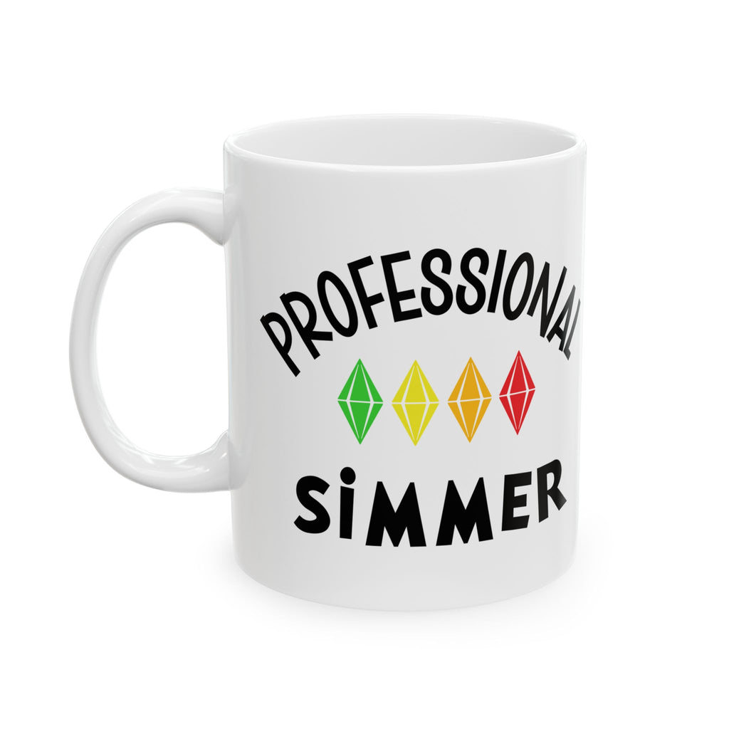Professional Simmer White Ceramic Mug 11oz