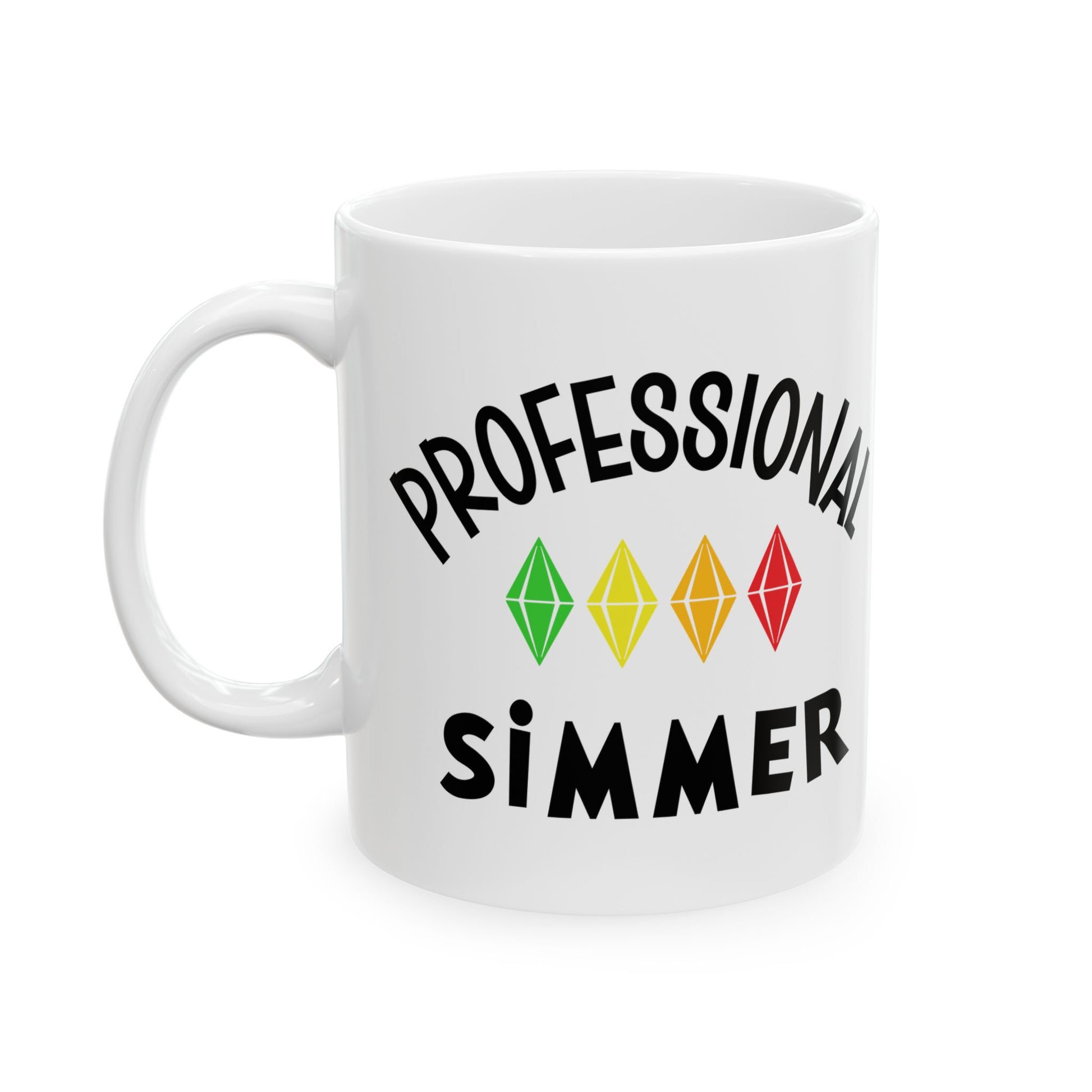 Professional Simmer White Ceramic Mug 11oz