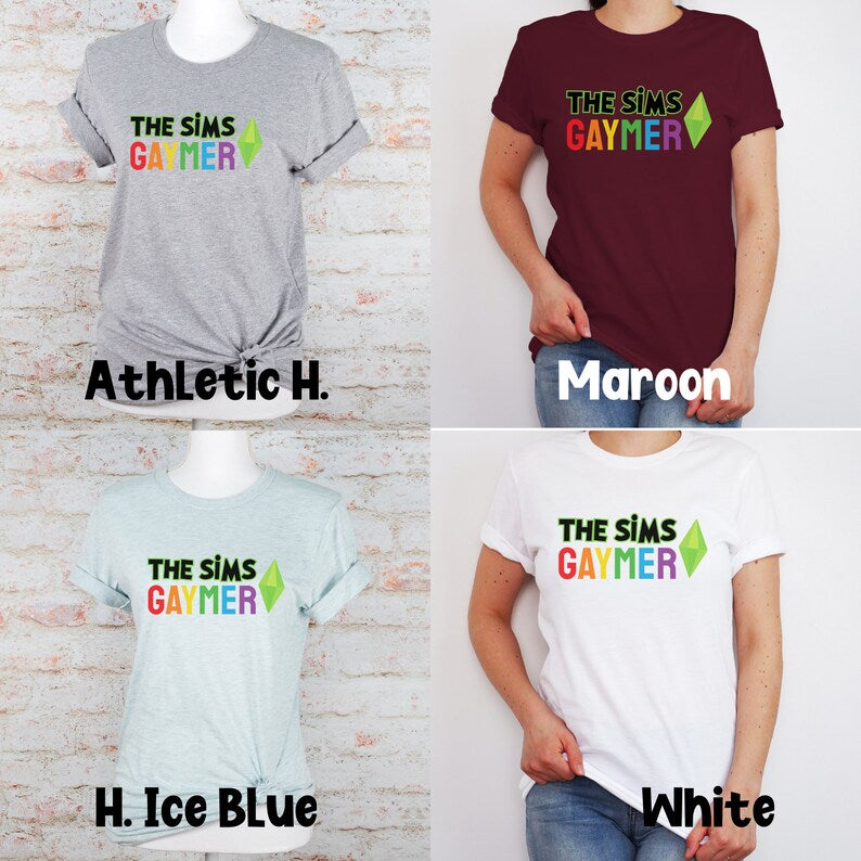 The SIMS Gaymer T-Shirt, LGBTQ Gamer