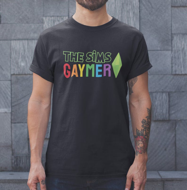 The SIMS Gaymer T-Shirt, LGBTQ Gamer