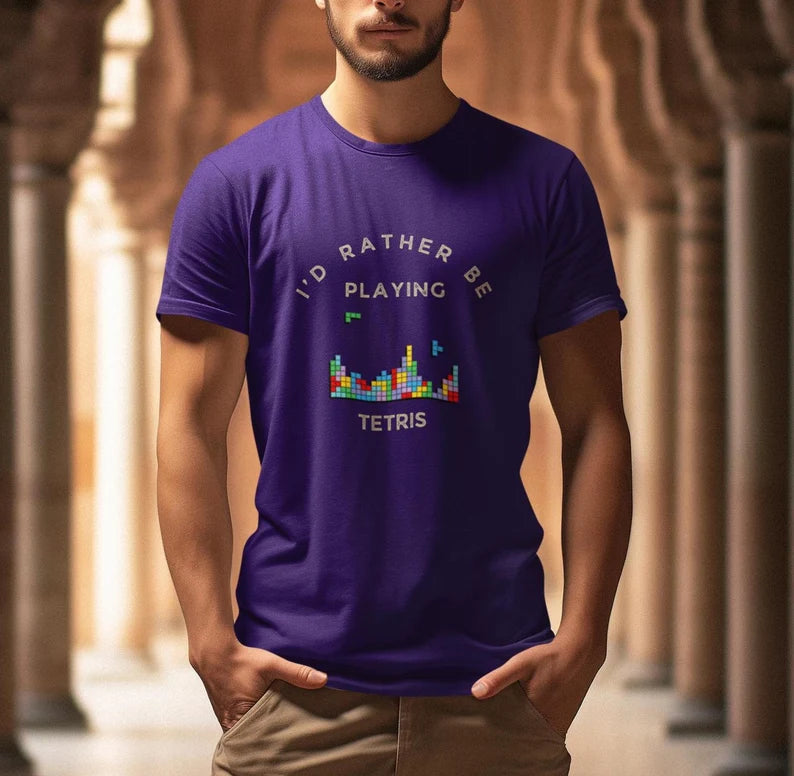 I'd Rather Be Playing Tetris T-Shirt
